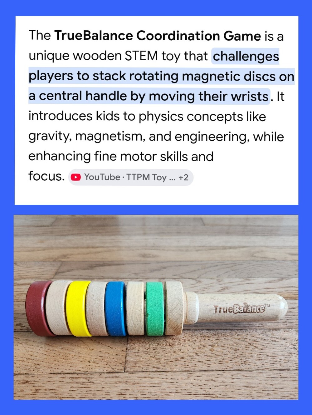 True Balance Wooden Toy
